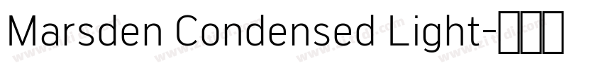 Marsden Condensed Light字体转换